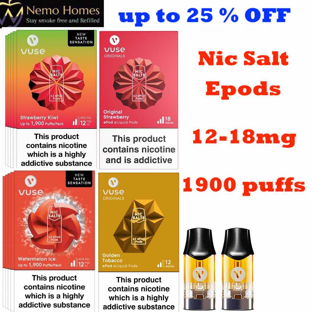 Buy Vuse Epod Nic Salt Pro Pods epod - Free UK Next Day Delivery (no minimum spend)