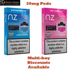 Buy NZO Fruit Fair and Blue Raspberry Ice 20mg - Free UK Next Day Delivery (no minimum spend)