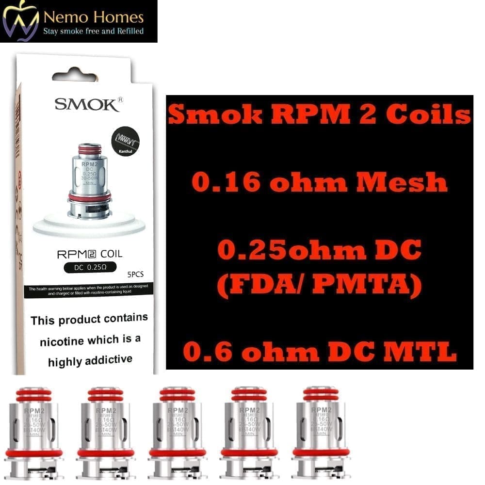 Buy Smok RPM 2 Mesh | DC | FDA Replacement Coils - Free UK Next Day Delivery (no minimum spend)