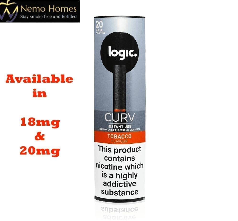 Buy Logic Curv Instant Use E- Cig Tobacco Vape Disposable Cartridge - Free UK Next Day Delivery (no minimum spend)