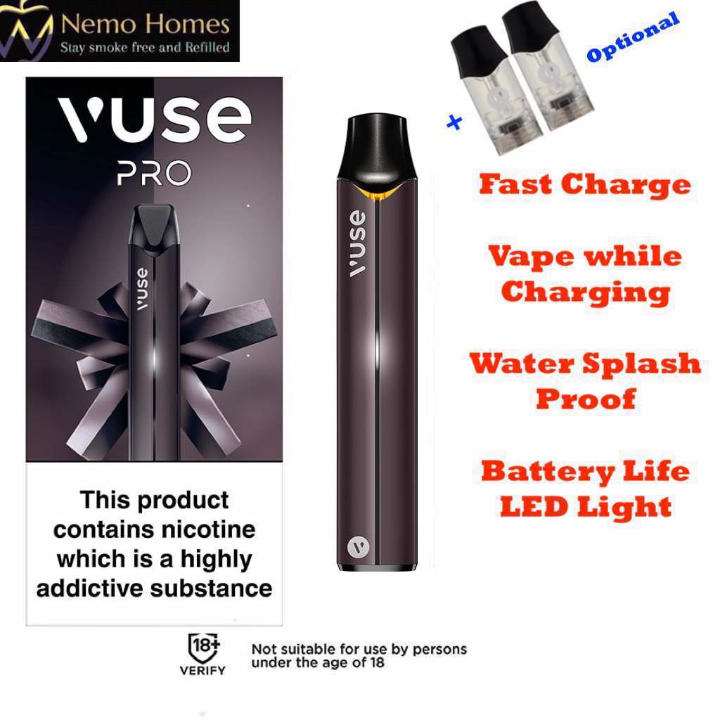 Buy Vuse Epod Pro Black Device and Opt Pods epod - Free UK Next Day Delivery (no minimum spend)