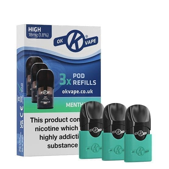 Buy Ok Vape Pod Vape Kit Disposable Pods - Free UK Next Day Delivery (no minimum spend)