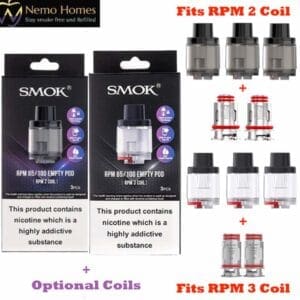 Buy Smok RPM 85 and RPM 100 Pods and Coils - Free UK Next Day Delivery (no minimum spend)