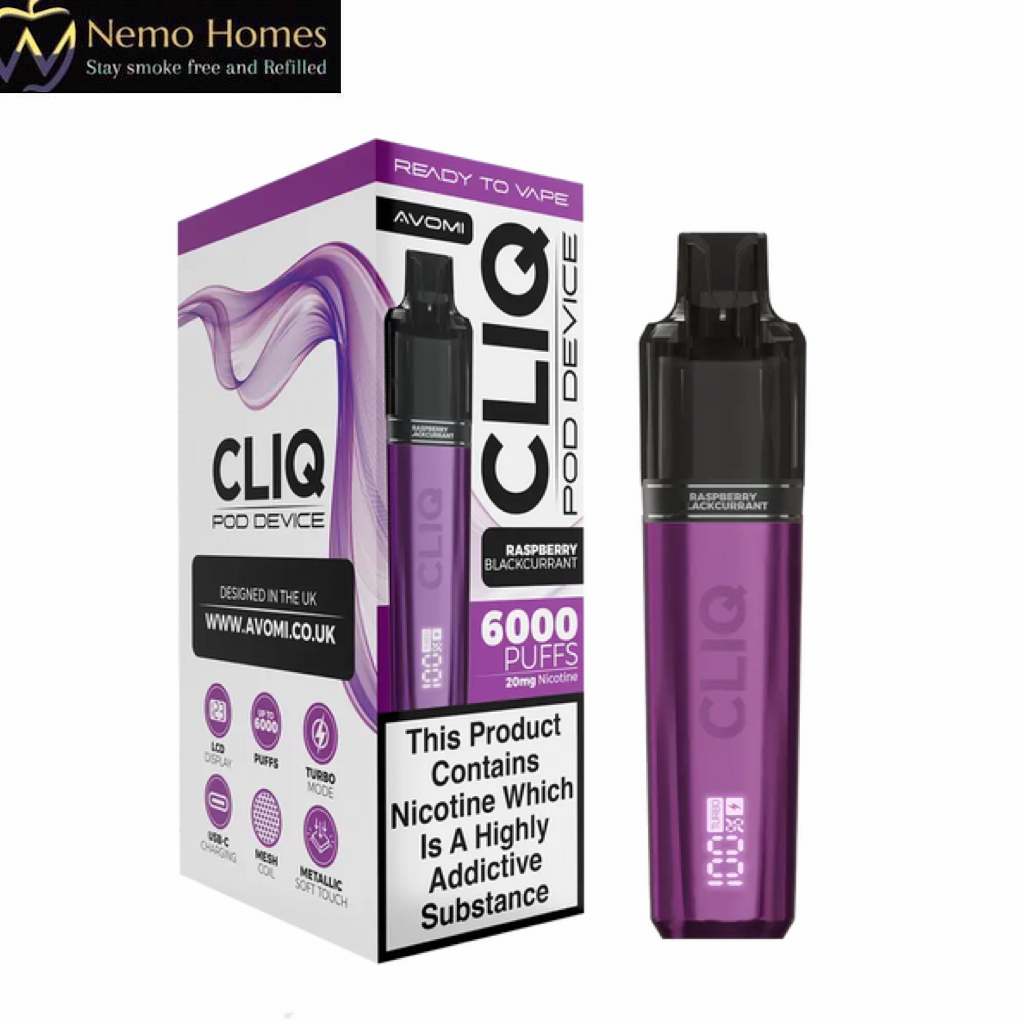 Buy Avomi Cliq 6000 Puffs Prefilled Vape Kit - Free UK Next Day Delivery (no minimum spend)