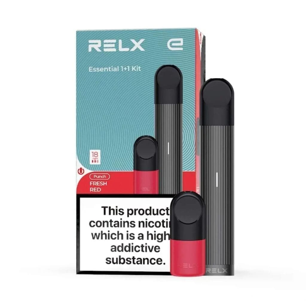 Buy Relx Infinity Device | Infinity 1 - Black Essential + Fresh Red Pod - Free UK Next Day Delivery (no minimum spend)