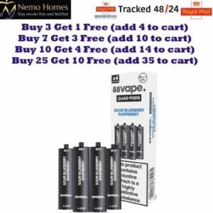 Buy 88Vape Quad 4-in-1 Kit and Quad Pods - Free UK Next Day Delivery (no minimum spend)