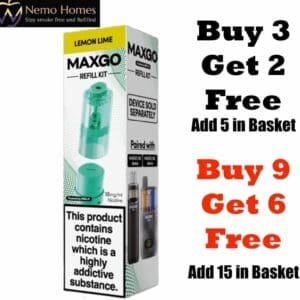 Buy RELX MAXGO 33k Vape Kit and Pods - 12K Refill Lemon Lime - Free UK Next Day Delivery (no minimum spend)