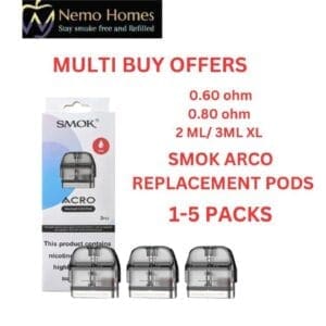 Buy SMOK Arco Replacement Pods - Free UK Next Day Delivery (no minimum spend)