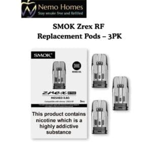 Buy SMOK Zrex RF Replacement Pods – 3PK - Free UK Next Day Delivery (no minimum spend)