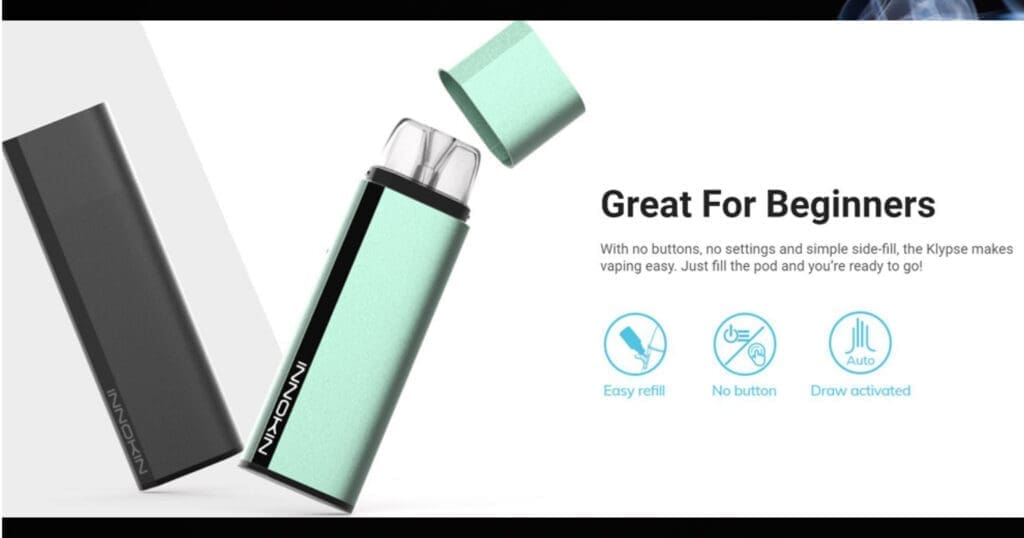 Buy Innokin Klypse Guide: The Pocket Vape with a Magnetic Dust-Proof Cap - Everything You Need to Know About the Innokin Klypse 0.8 ohm pod - Free UK Next Day Delivery (no minimum spend)