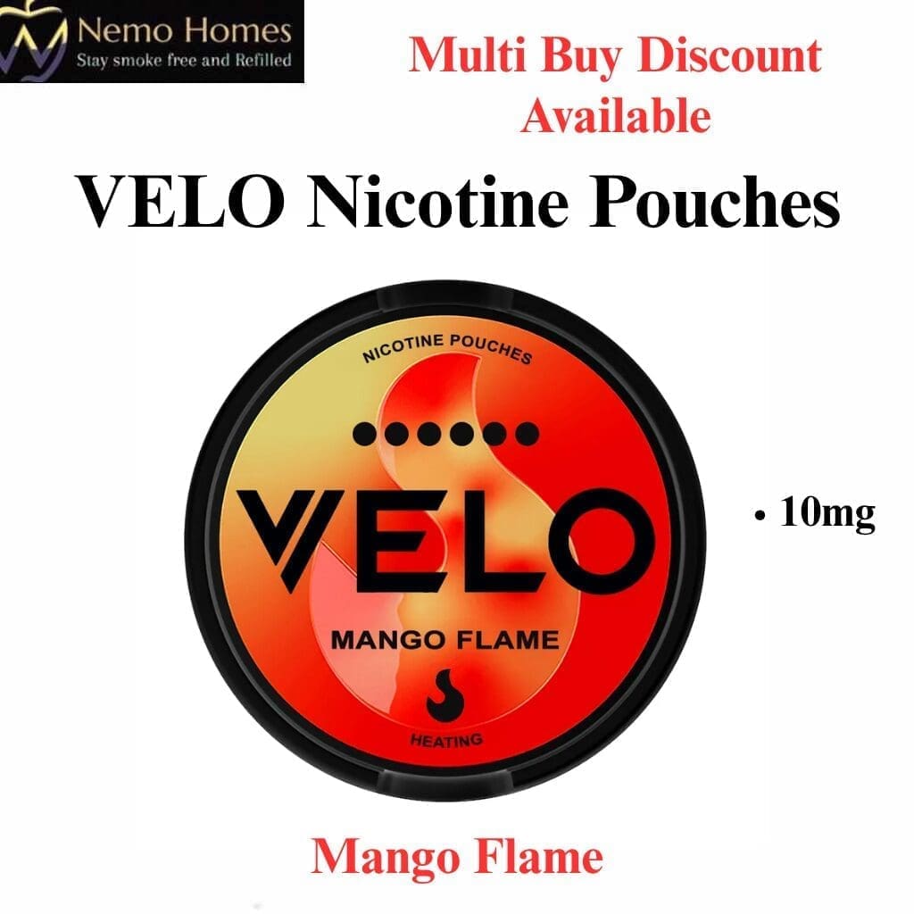 Buy VELO Nicotine Pouches – Mango Flame 10mg - Free UK Next Day Delivery (no minimum spend)