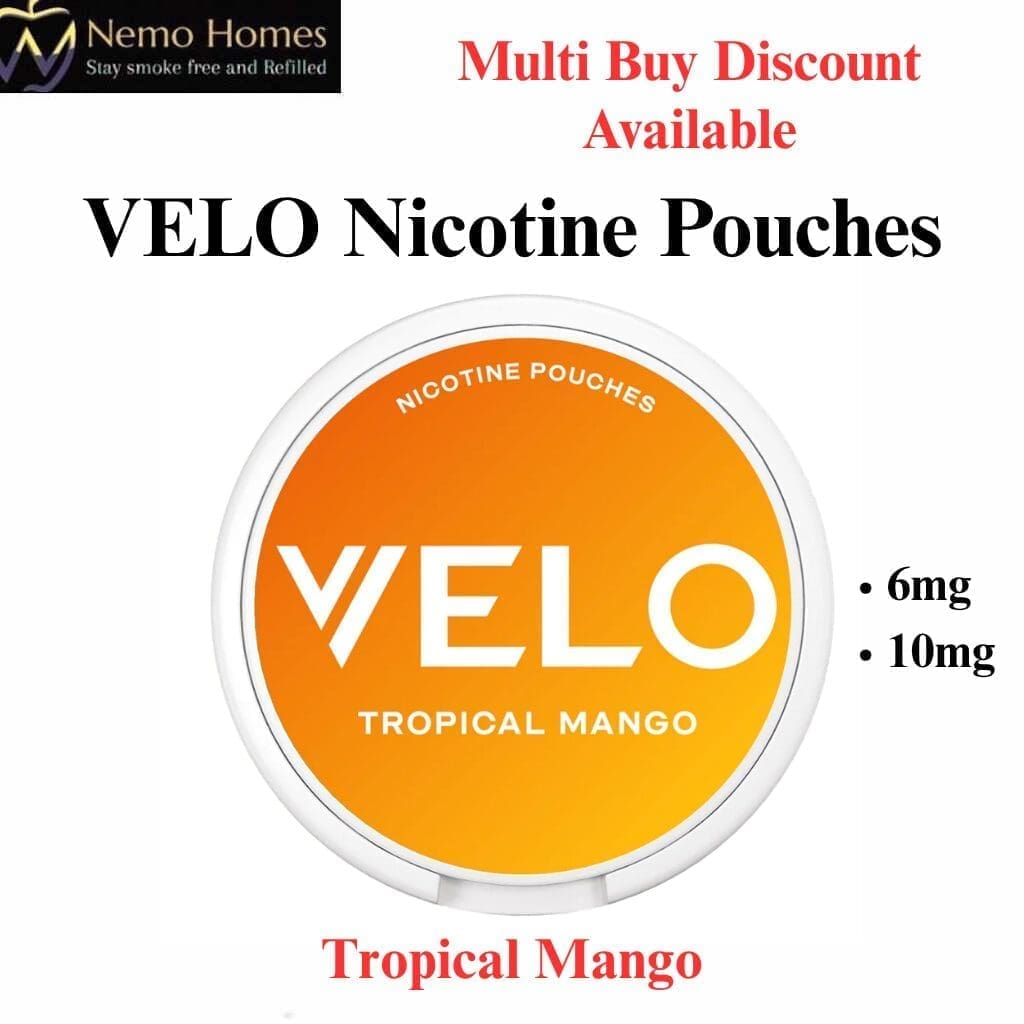 Buy VELO Nicotine Pouches – Tropical Mango - Free UK Next Day Delivery (no minimum spend)