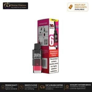 Buy IVG SAVR 3000 Prefilled Pod Refill - Refill Pack - Strawberry Raspberry Cherry - Free UK Next Day Delivery (no minimum spend)