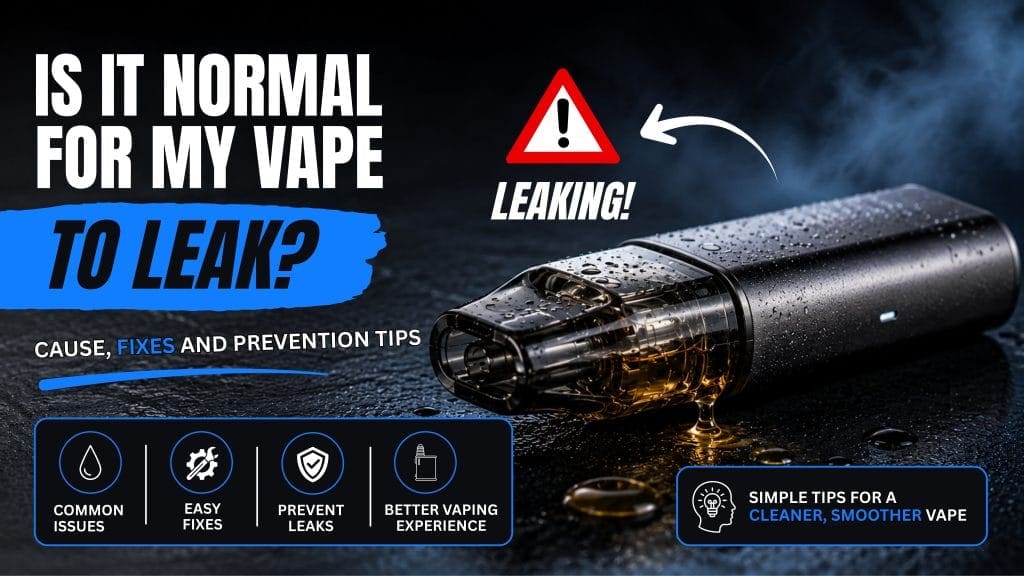 Buy Why Is My Vape Leaking? Common Causes & Easy Fixes leaking vape - Free UK Next Day Delivery (no minimum spend)