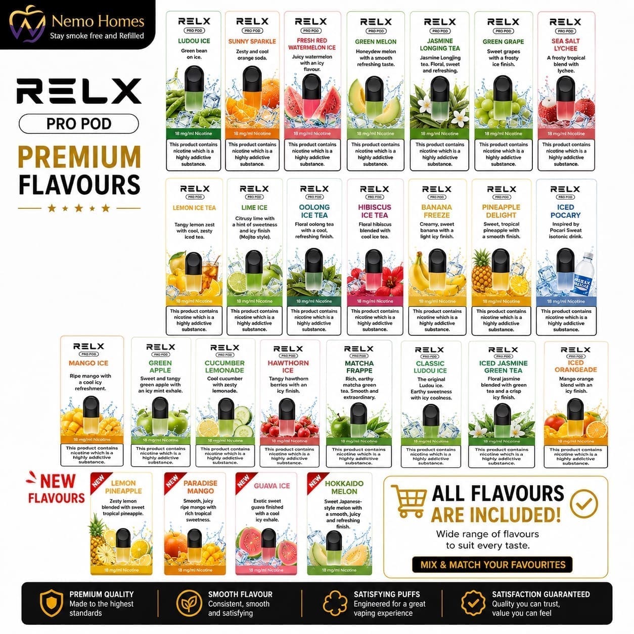 Buy RELX Pro and Relx Cotton Pods Cotton - Free UK Next Day Delivery (no minimum spend)