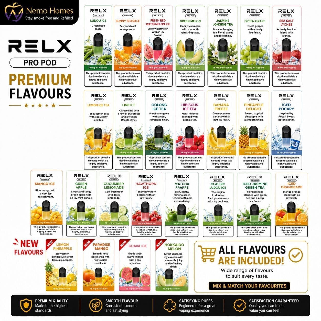 Buy RELX Pro and Relx Cotton Pods Cotton - Free UK Next Day Delivery (no minimum spend)