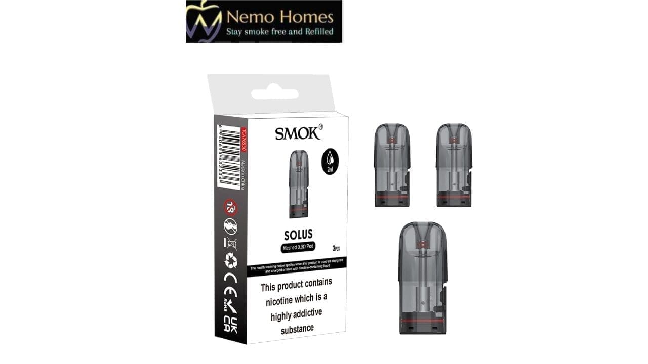 Buy SMOK Solus Replacement Pods - Free UK Next Day Delivery (no minimum spend)