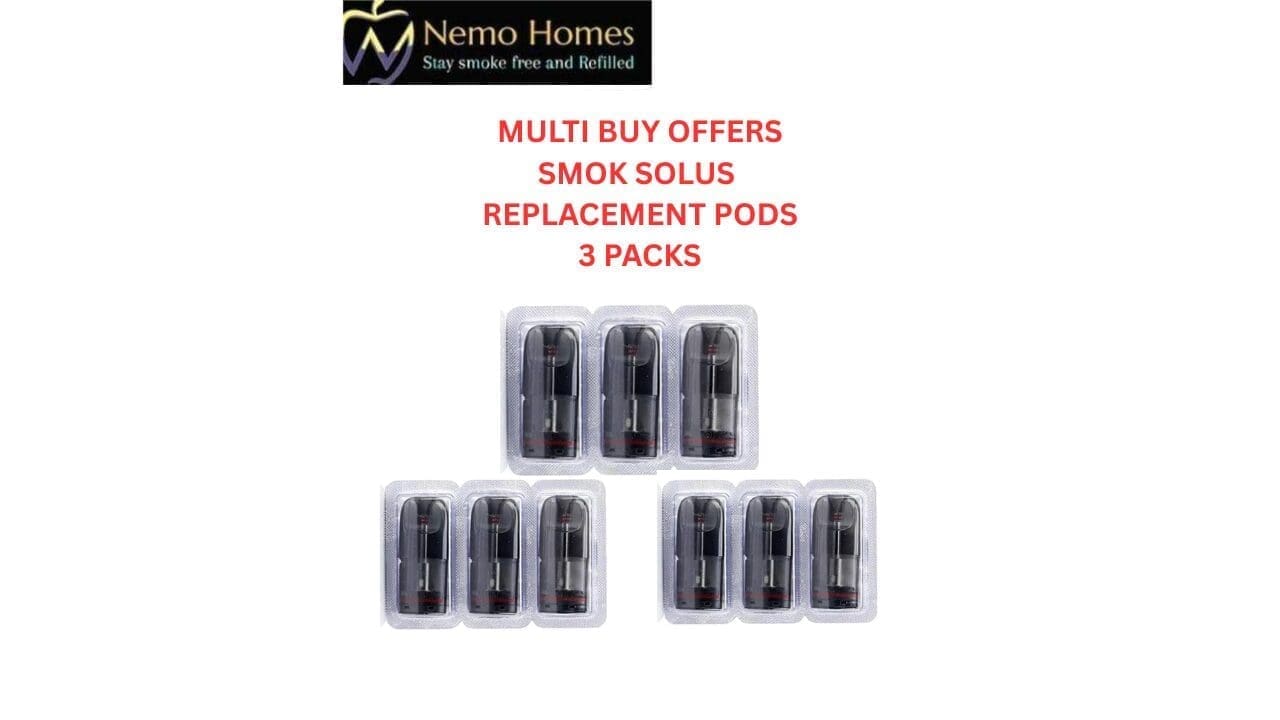 Buy SMOK Solus Replacement Pods - Free UK Next Day Delivery (no minimum spend)
