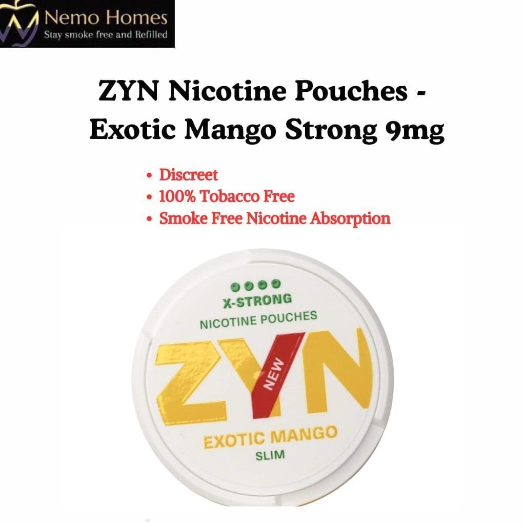 Buy ZYN Nicotine Pouches – Slim Exotic Mango Strong 9mg - Free UK Next Day Delivery (no minimum spend)