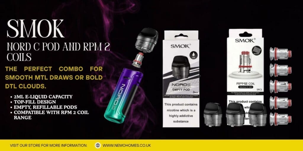 Buy SMOK Nord C Pods & RPM 2 Coils – Complete Guide: Everything You Need To Know 0.16 mesh coil - Free UK Next Day Delivery (no minimum spend)