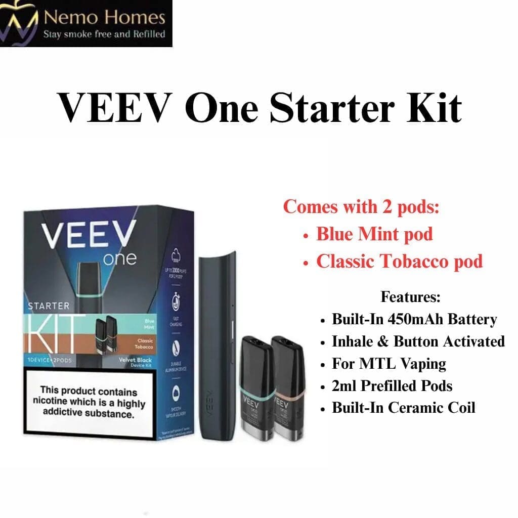Buy VEEV One Pod Vape Kit +2 Pods - Free UK Next Day Delivery (no minimum spend)