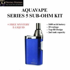 Buy Aquavape Series 5 Sub Ohm Kit - Blue - Free UK Next Day Delivery (no minimum spend)