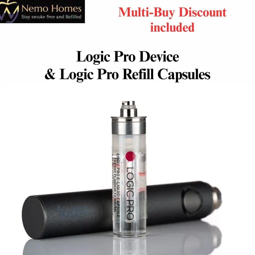 Buy Logic Pro Vape Device and Refill Capsules - Free UK Next Day Delivery (no minimum spend)