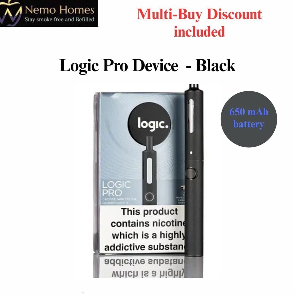 Buy Logic Pro Vape Device and Refill Capsules - Logic Pro Device Only - Free UK Next Day Delivery (no minimum spend)
