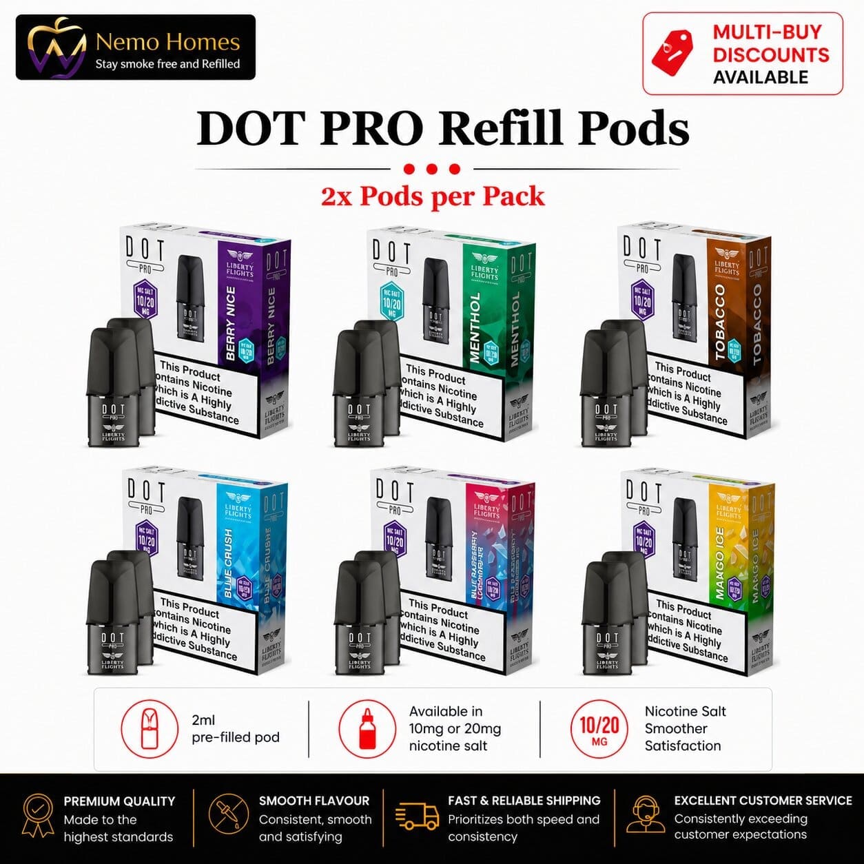 Buy DOT PRO Pods by Liberty Flights - Free UK Next Day Delivery (no minimum spend)